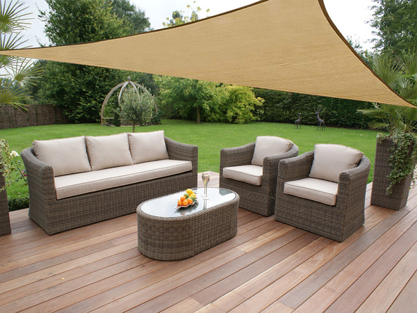 TOUGHOUT Shade Sail Triangle 5m x 5m x 5m - DESERT SAND