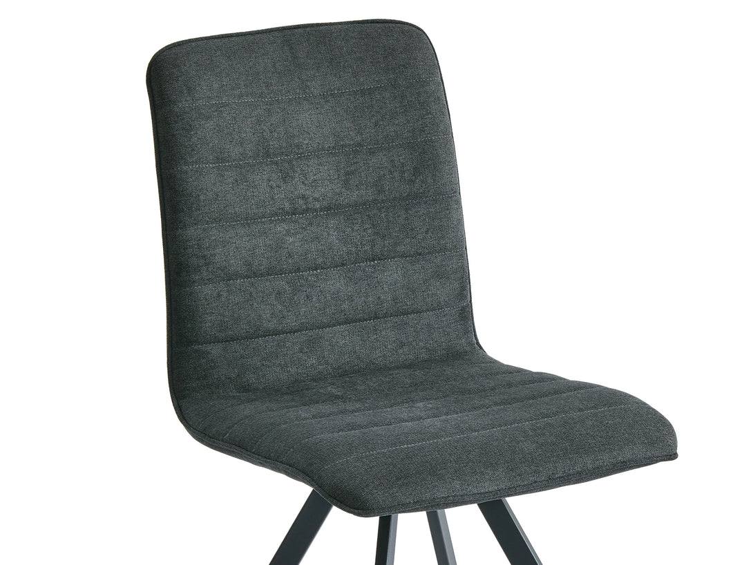 Treasurebox NOELLE 4PCS Upholstered Dining Chair - DARK GREY