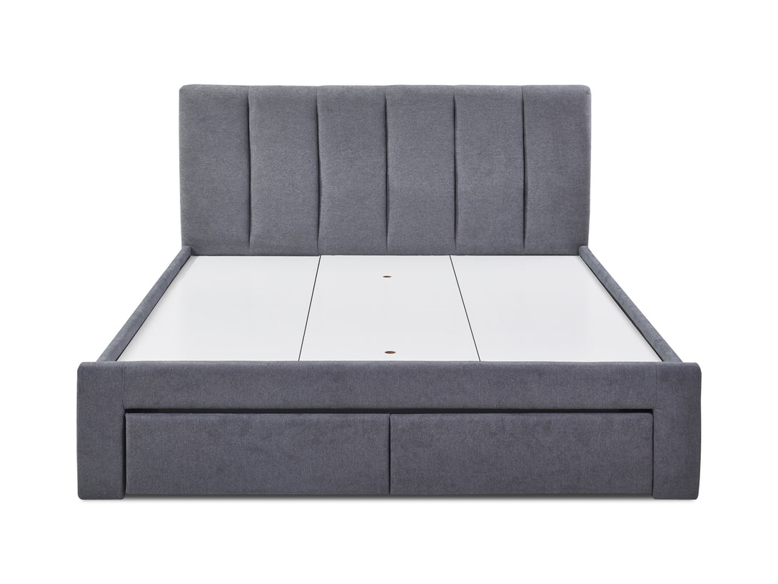 Treasurebox HLOLELA King Bed Frame with Storage - DARK GREY