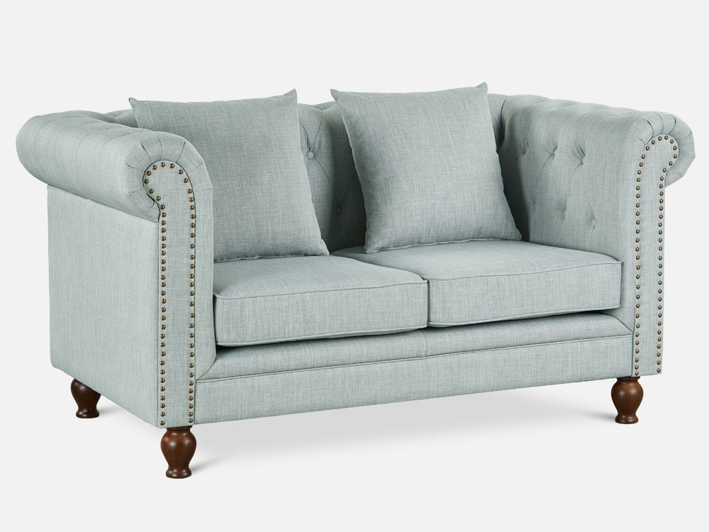Treasurebox VAGAS 2 Seater Fabric Sofa - LIGHT GREY