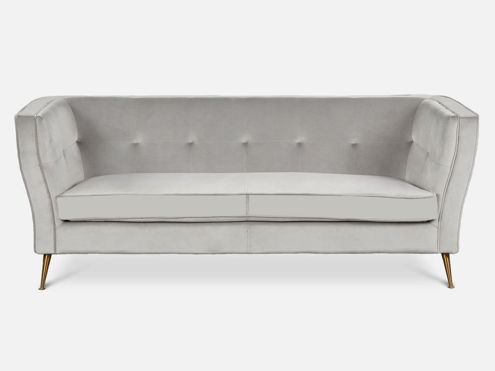 OSLO Sofa Set 2PCS - LIGHT GREY By Treasurebox