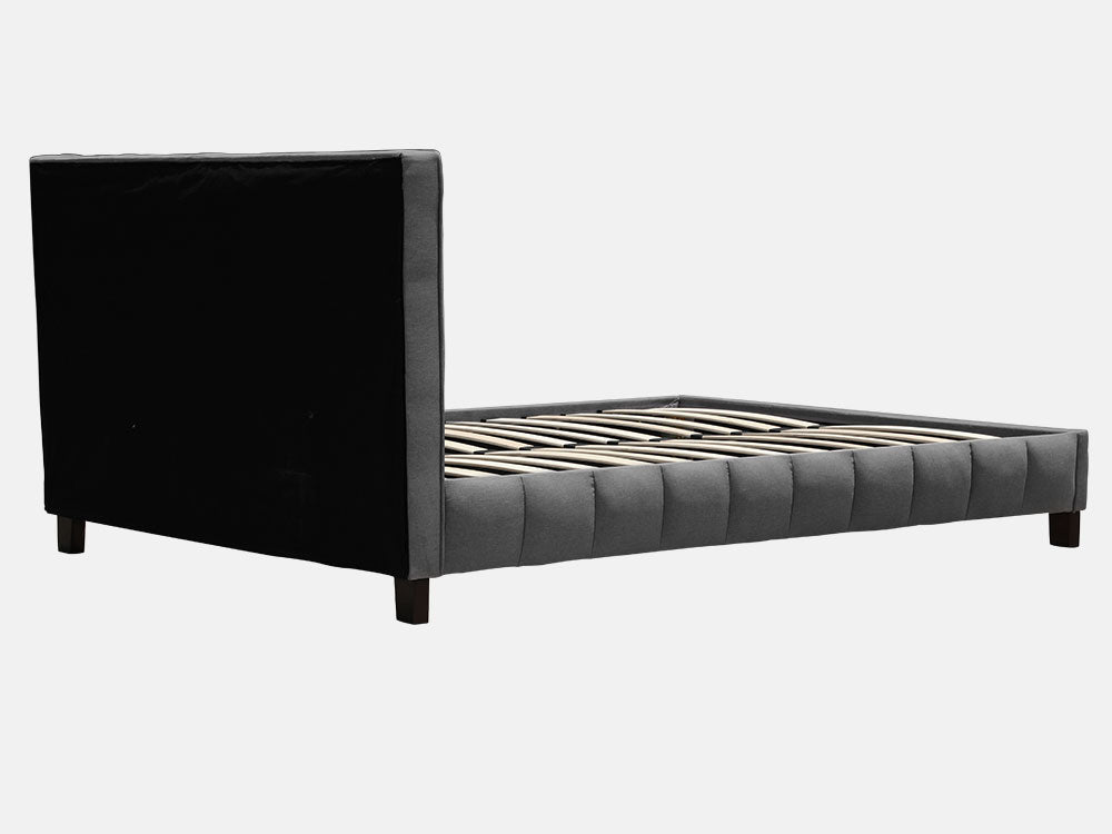 Treasurebox EIGER Queen Bed Frame - DARK GREY