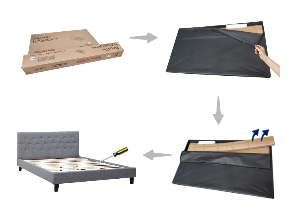 Treasurebox BLANE Single Bed Frame - GREY