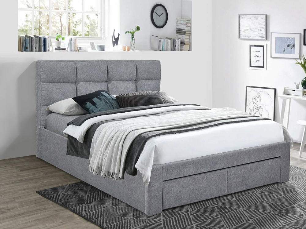 Treasurebox MUSALA King Bed Frame with Storage - DARK GREY