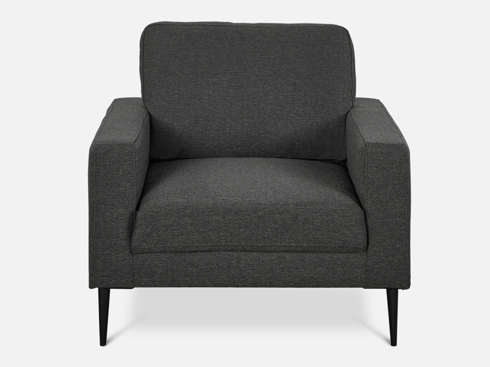 Toronto 3 Piece Sofa Set - Dark Grey By Treasurebox