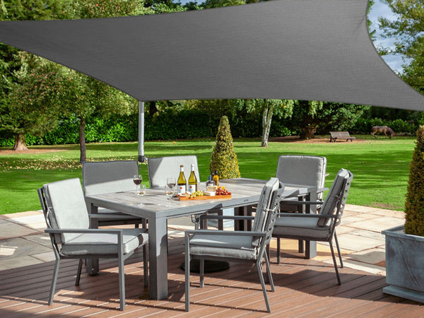 TOUGHOUT Shade Sail Square 5m x 5m - CHARCOAL