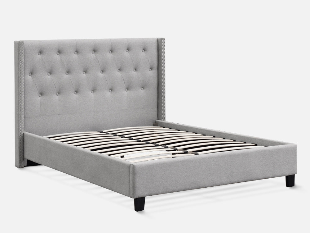 Treasurebox ELBRUS Queen Bed Frame - LIGHT GREY 21786