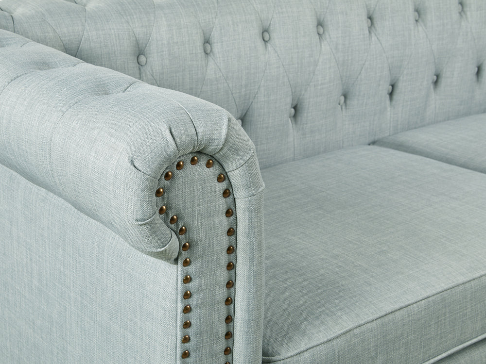 Treasurebox VAGAS 3 Seater Fabric Sofa - LIGHT GREY