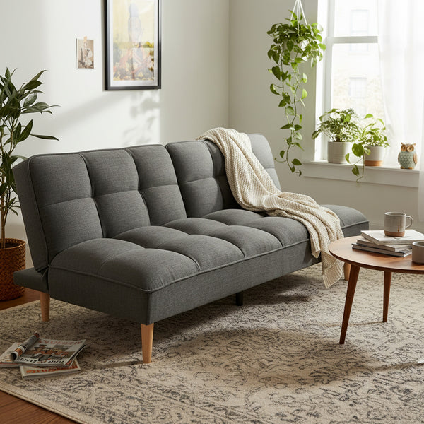 Barton 3 Seater Sofa Bed - Dark Grey