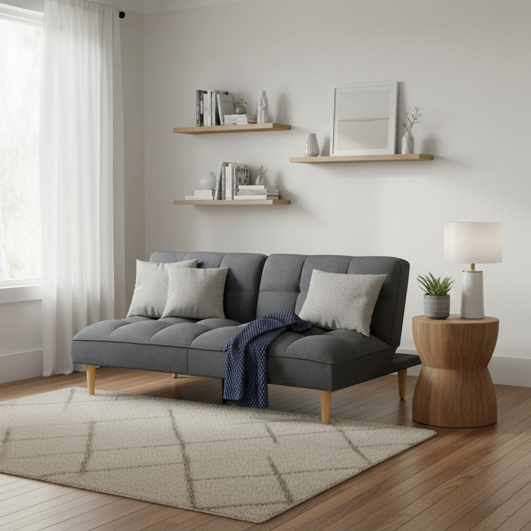 Barton 3 Seater Sofa Bed - Dark Grey