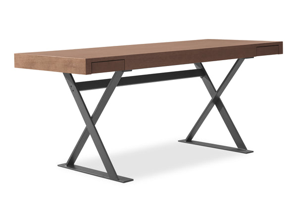 Alva 180cm Computer Desk - Black Oak