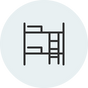Space-Saving Triple Bunk Layout