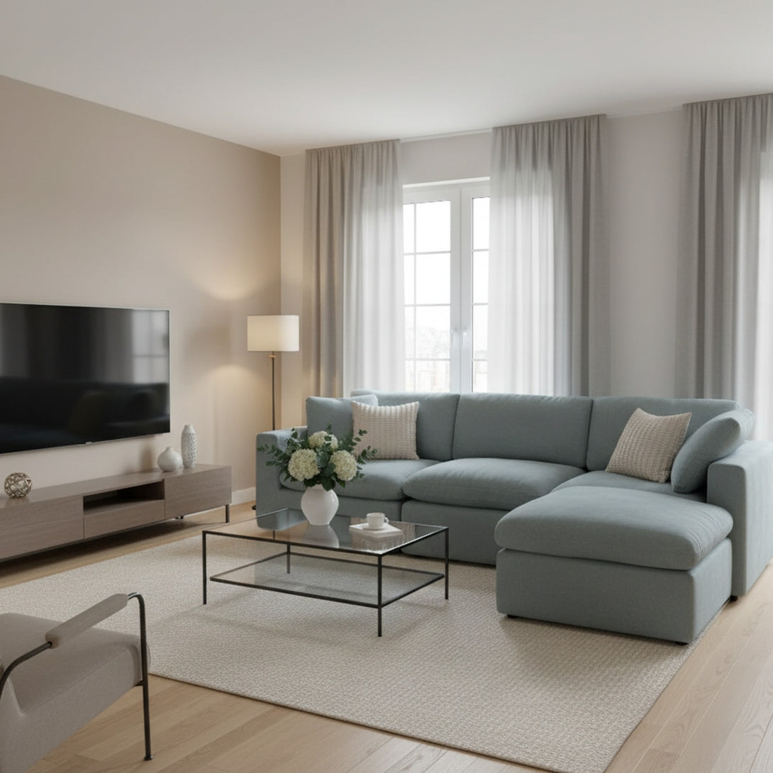 Bishopston Duck Feather Filled Modular Sofa - Grey
