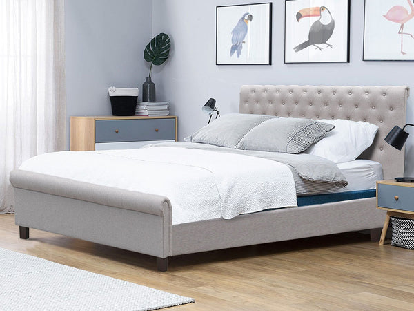 Treasurebox EGMONT King Bed Frame - LIGHT GREY