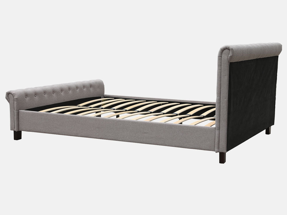 Treasurebox EGMONT Queen Bed Frame - LIGHT GREY