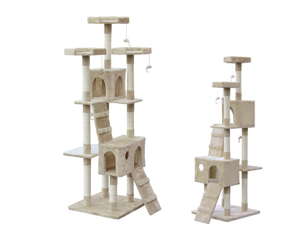 Treasurebox BINGO Cat Tree House 185cm 7 Levels - BEIGE