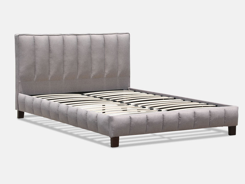 Treasurebox EIGER Queen Bed Frame - LIGHT GREY