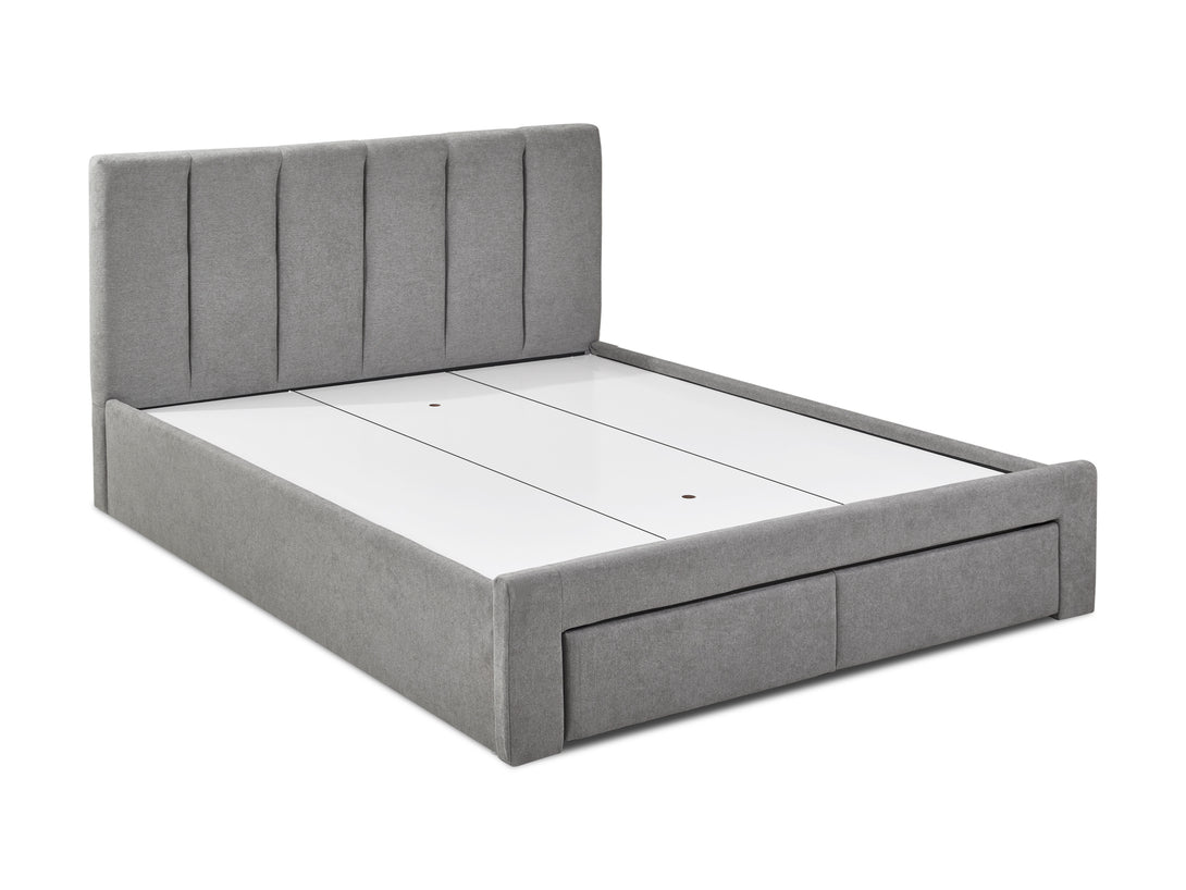 Treasurebox HLOLELA King Bed Frame with Storage - LIGHT GREY