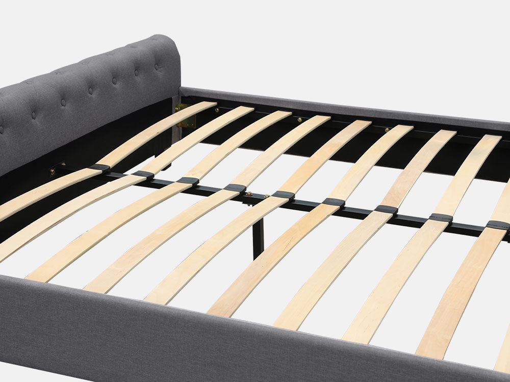 Treasurebox EGMONT King Bed Frame - DARK GREY