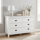 Congo 6 Drawers Low Boy - White
