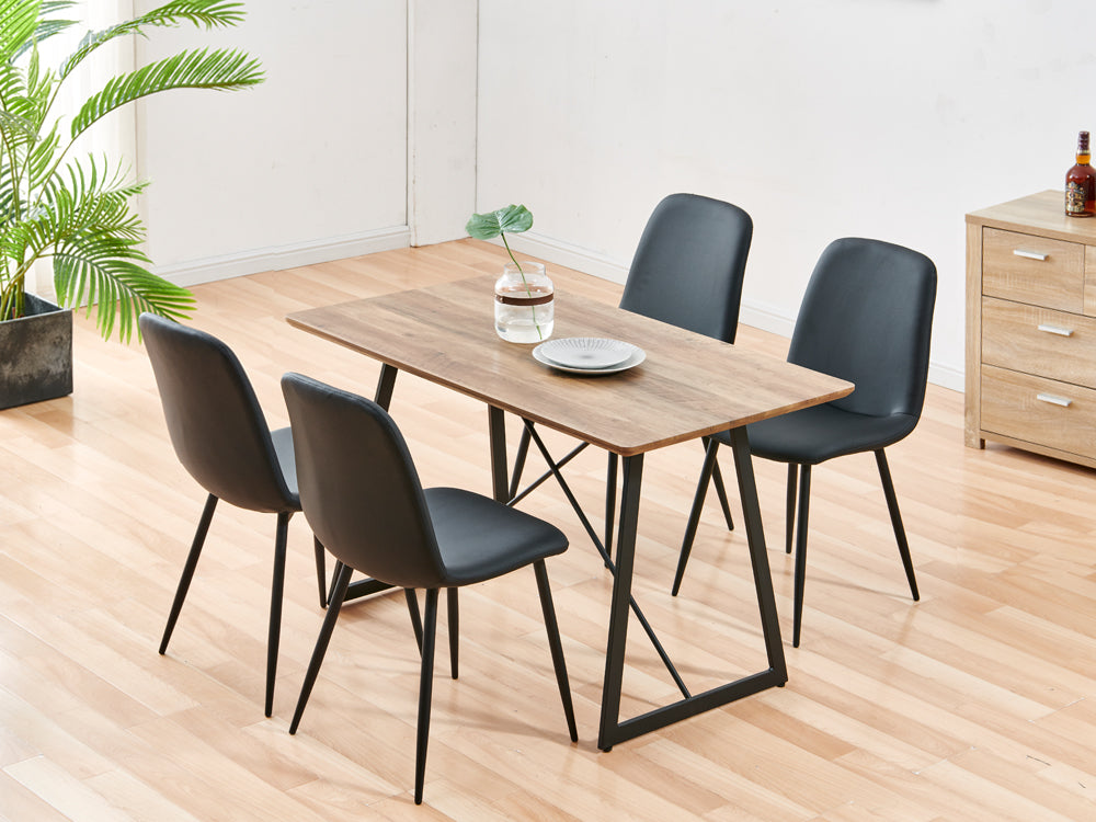 Treasurebox CALLIE 4PCS Dining Chair - DARK GREY