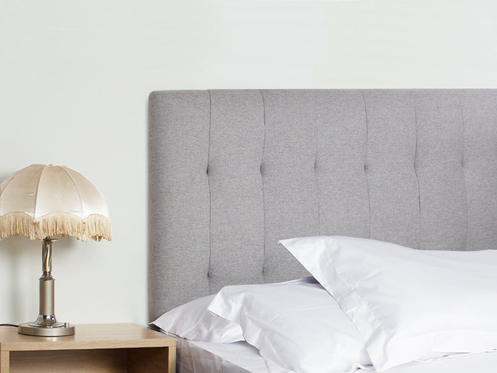Treasurebox LISA KING Stand-alone Fabric Headboard - LIGHT GREY 21644