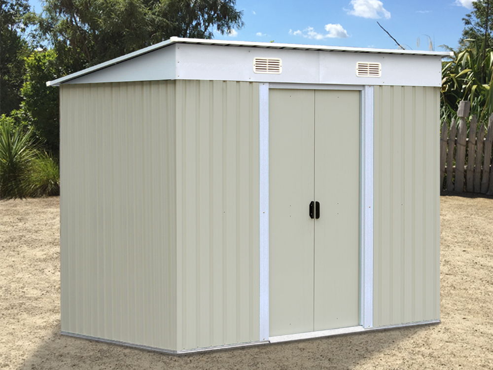 Treasurebox Garden Shed 2.37M x 1.31M x 1.81M BEIGE