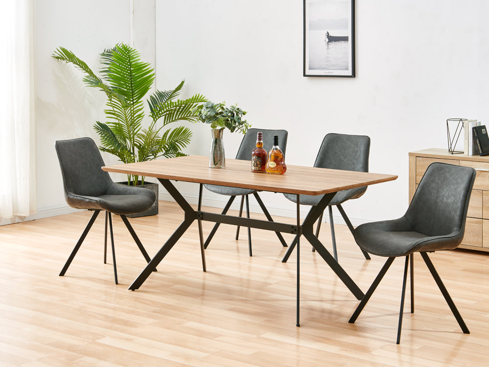 CECILIA 4PCS Dining Chair - DARK GREY By Treasurebox