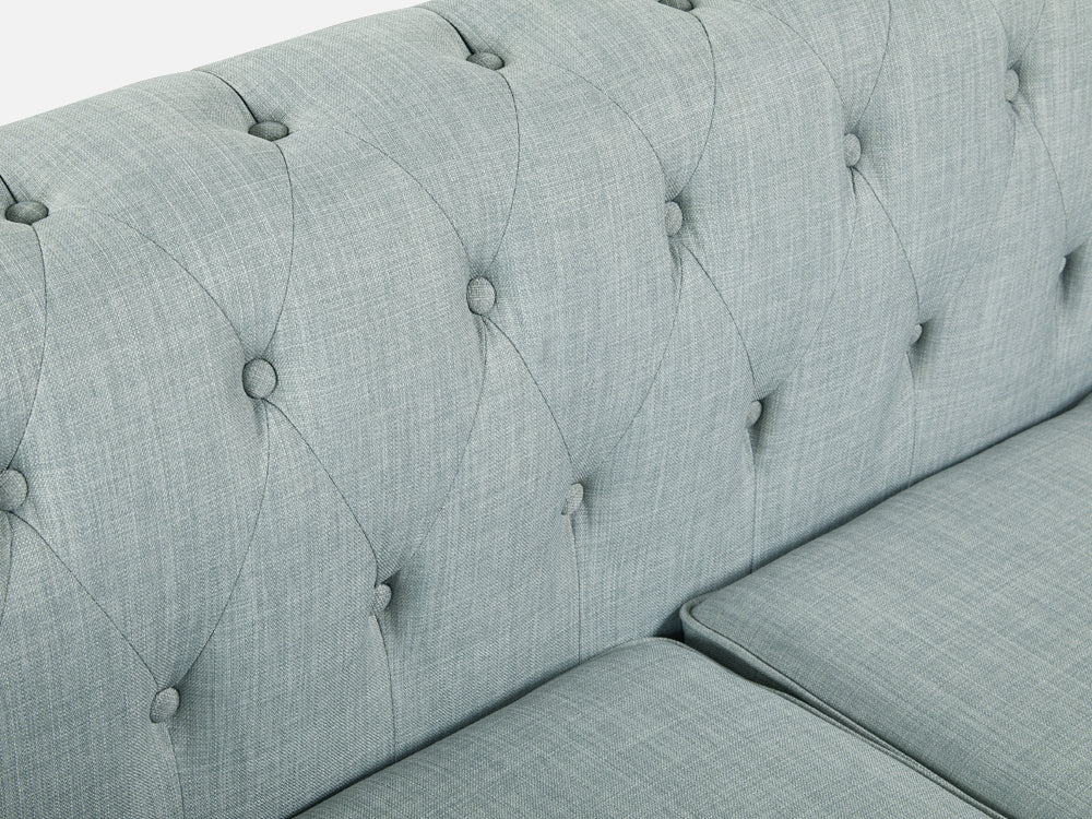 Treasurebox VAGAS 3 Seater Fabric Sofa - LIGHT GREY
