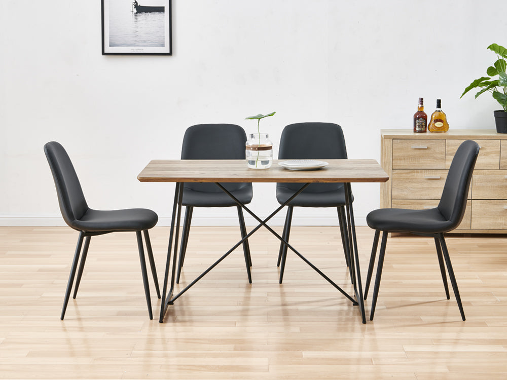 Treasurebox CALLIE 4PCS Dining Chair - DARK GREY