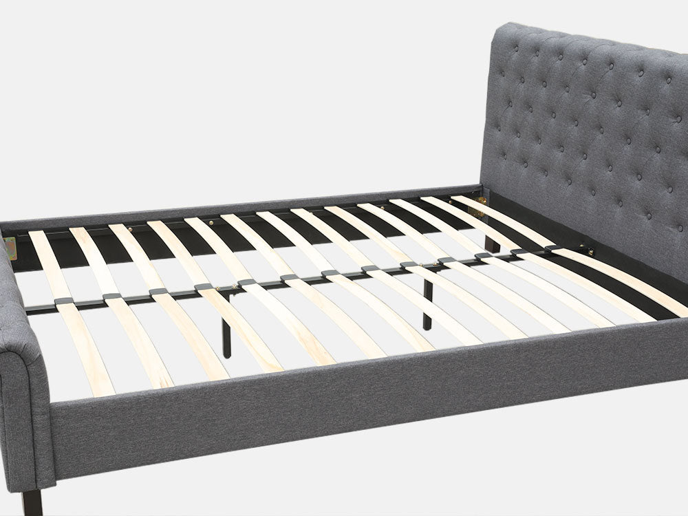 Treasurebox EGMONT Queen Bed Frame - DARK GREY