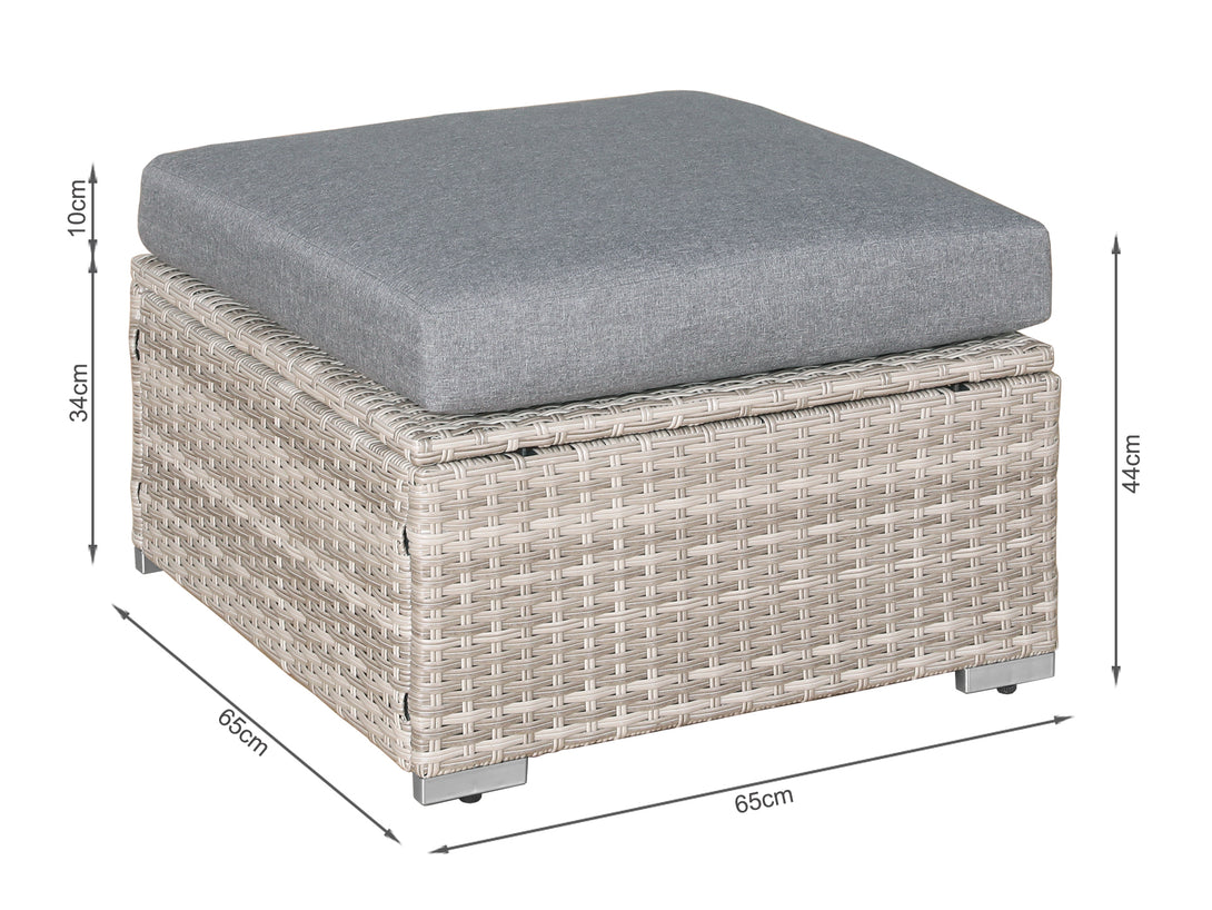 Cebu 4 Piece Rattan Outdoor Sofa Set - Beige