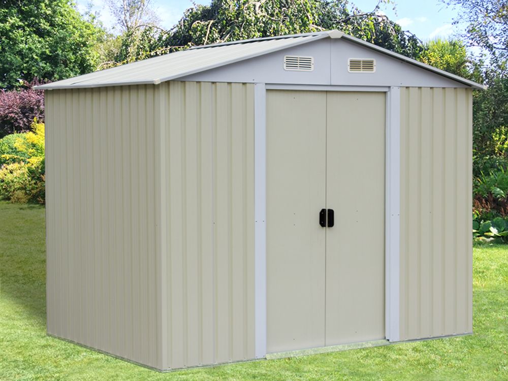 Treasurebox Garden Shed 1.83M x 2.57M x 2.09M BEIGE