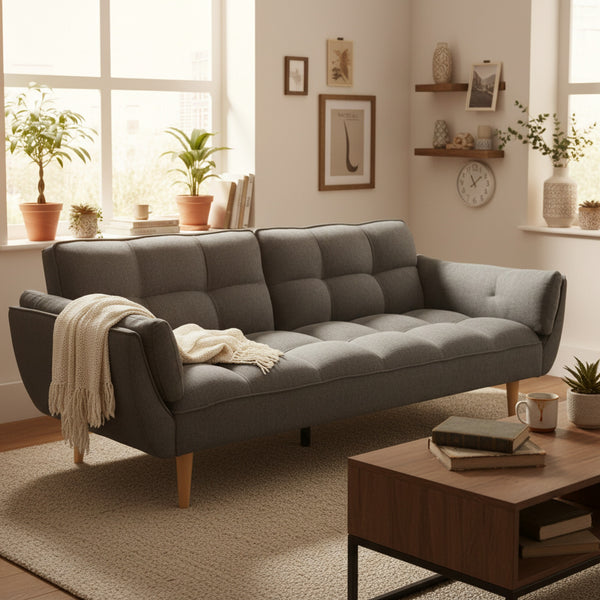 Dover 3 Seater Sofa Bed - Dark Grey