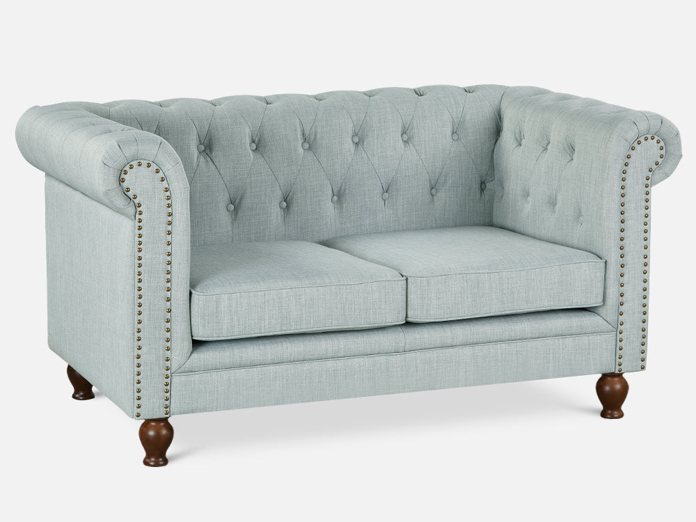 Treasurebox VAGAS 2 Seater Fabric Sofa - LIGHT GREY