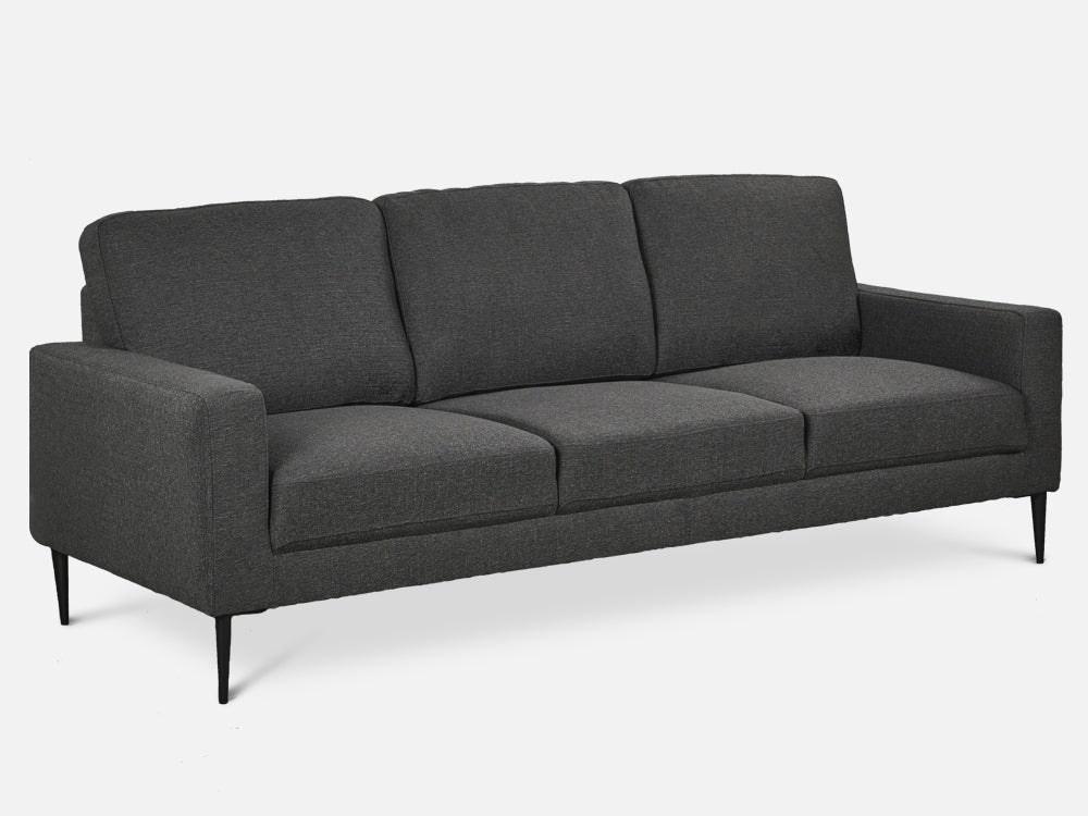 Toronto 3 Piece Sofa Set - Dark Grey By Treasurebox