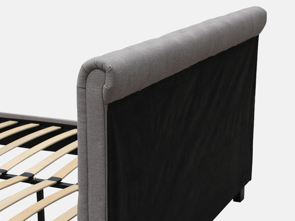 Treasurebox EGMONT Queen Bed Frame - LIGHT GREY