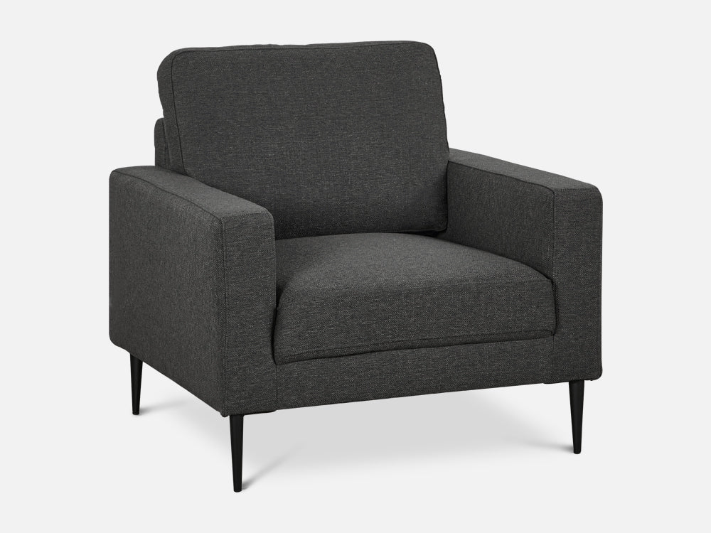 Toronto 3 Piece Sofa Set - Dark Grey By Treasurebox