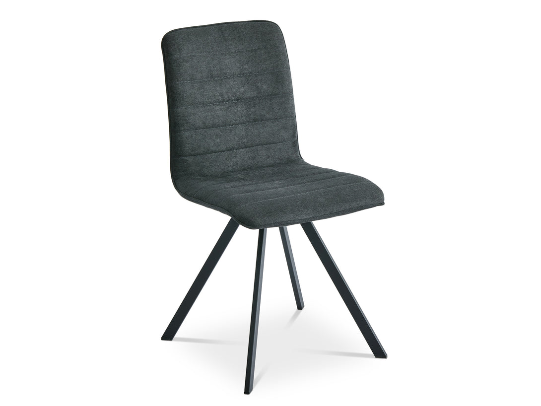 Treasurebox NOELLE 4PCS Upholstered Dining Chair - DARK GREY