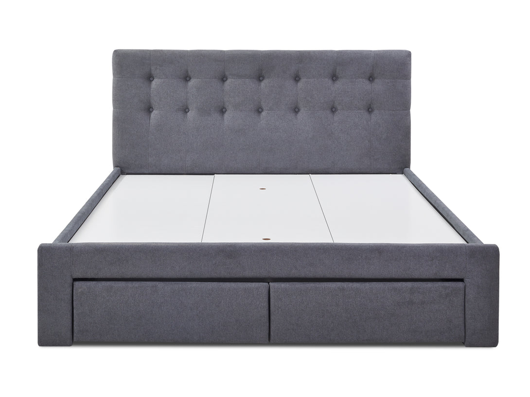 Treasurebox JULIAN King Bed Frame with Storage - DARK GREY