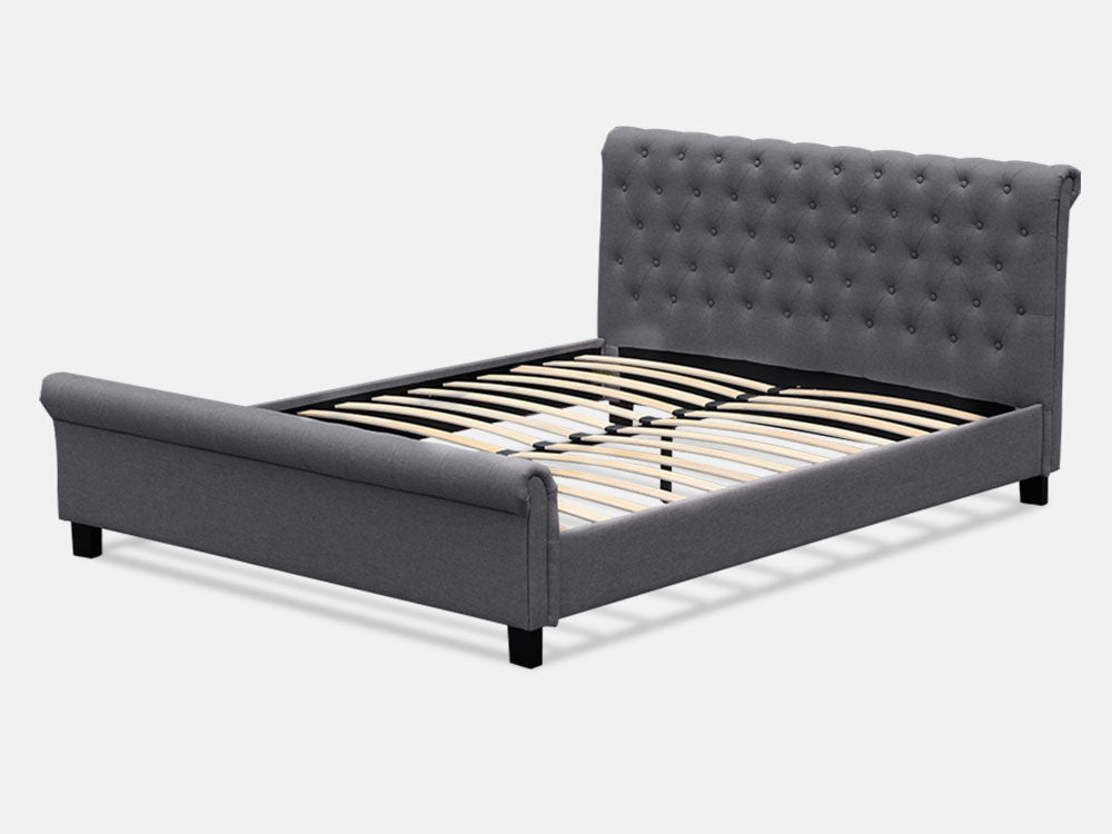 Treasurebox EGMONT King Bed Frame - DARK GREY