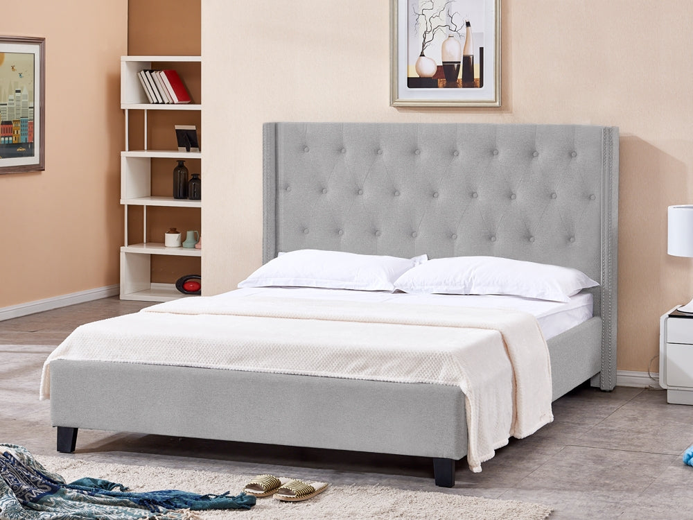Treasurebox ELBRUS Super King Bed Frame - LIGHT GREY 21775