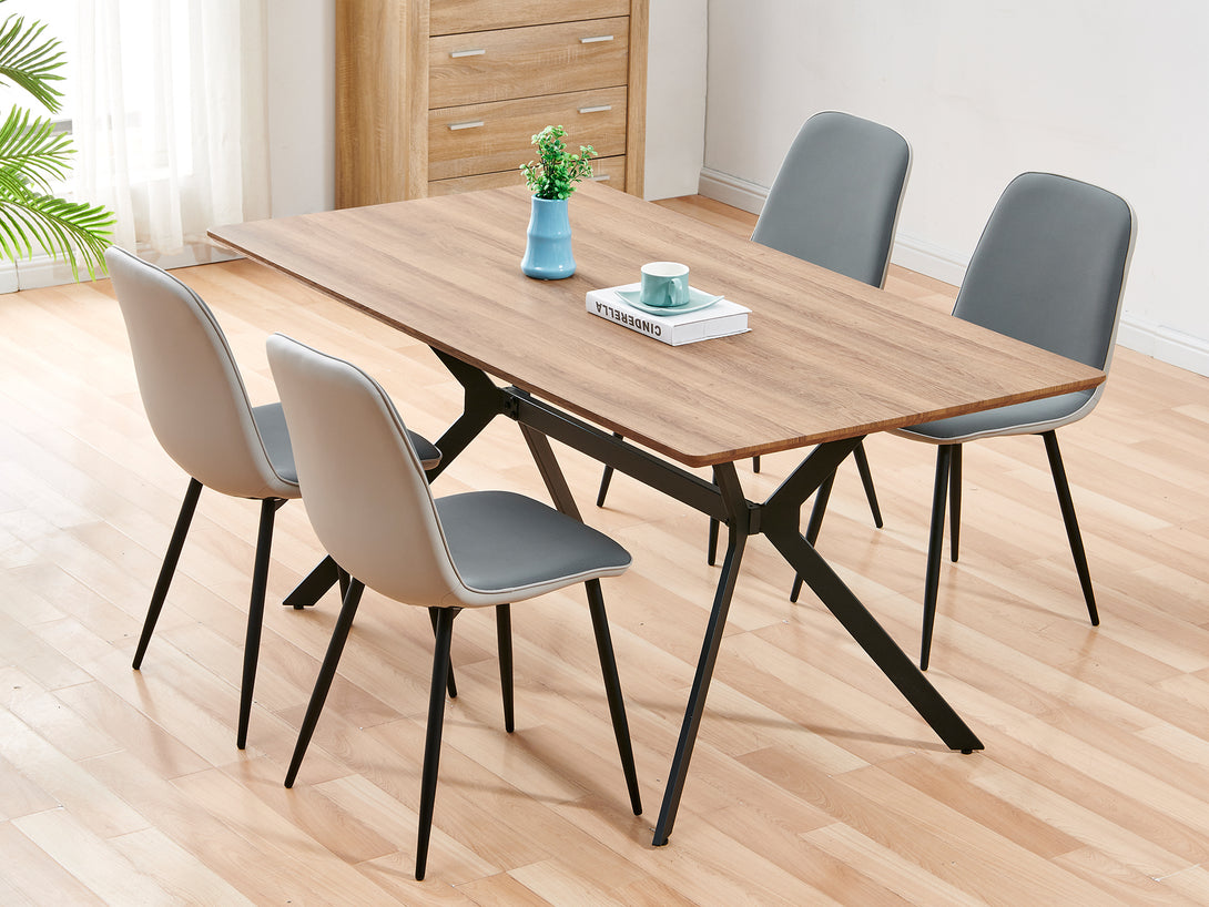 Treasurebox CALLIE 4PCS Dining Chair - LIGHT GREY
