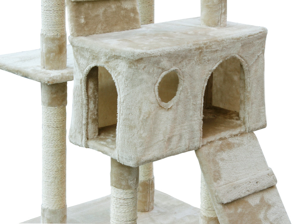 Treasurebox BINGO Cat Tree House 185cm 7 Levels - BEIGE