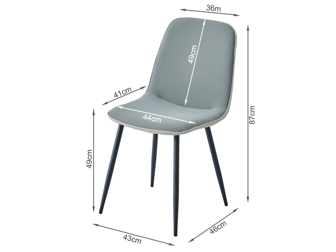 Treasurebox CALLIE 4PCS Dining Chair - LIGHT GREY
