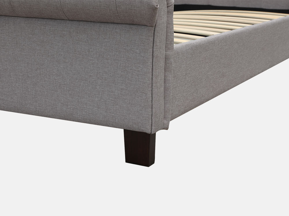 Treasurebox EGMONT Queen Bed Frame - LIGHT GREY