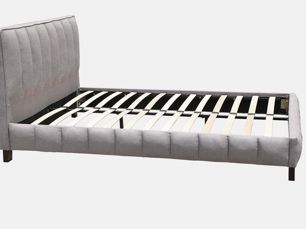 Treasurebox EIGER Queen Bed Frame - LIGHT GREY