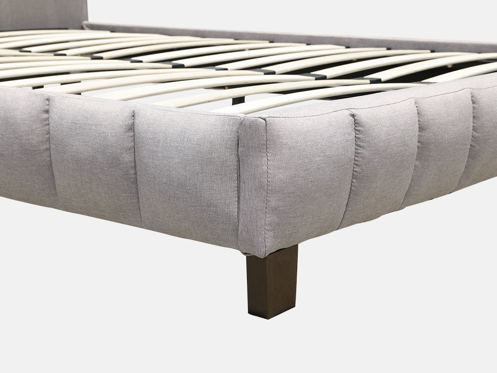 Treasurebox EIGER Queen Bed Frame - LIGHT GREY