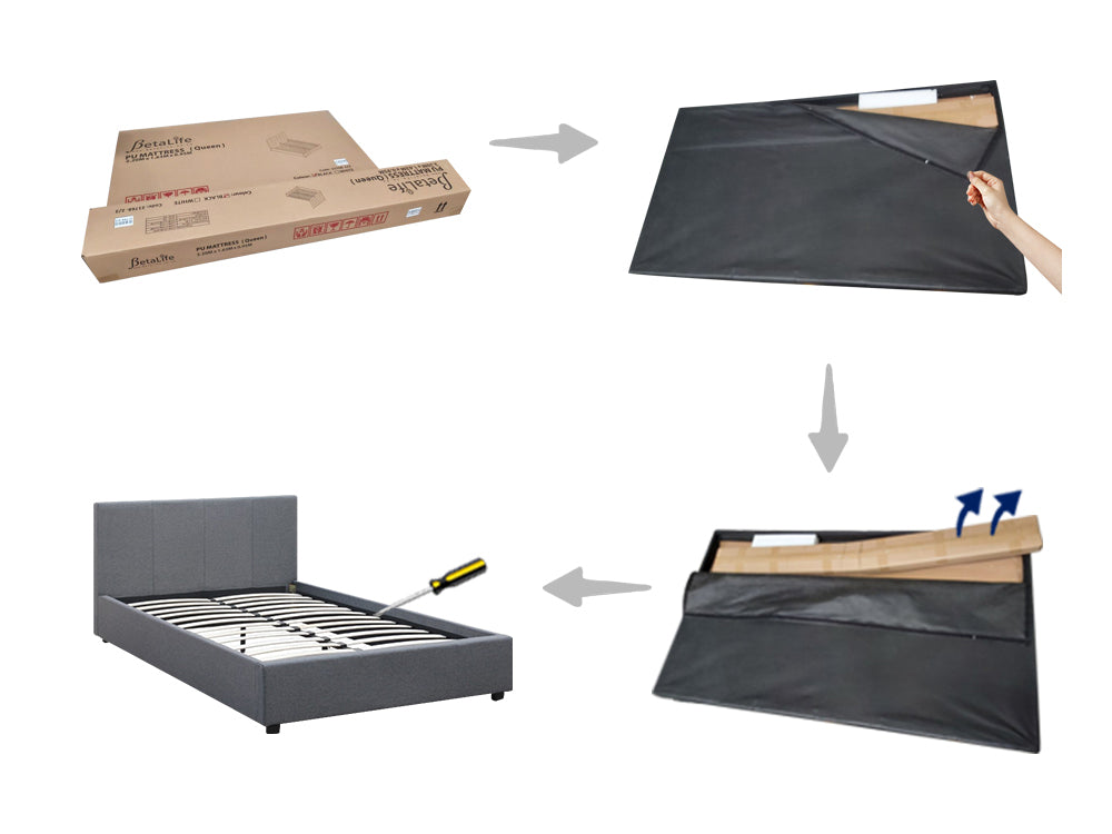 Treasurebox SHASTA King Bed Frame - DARK GREY