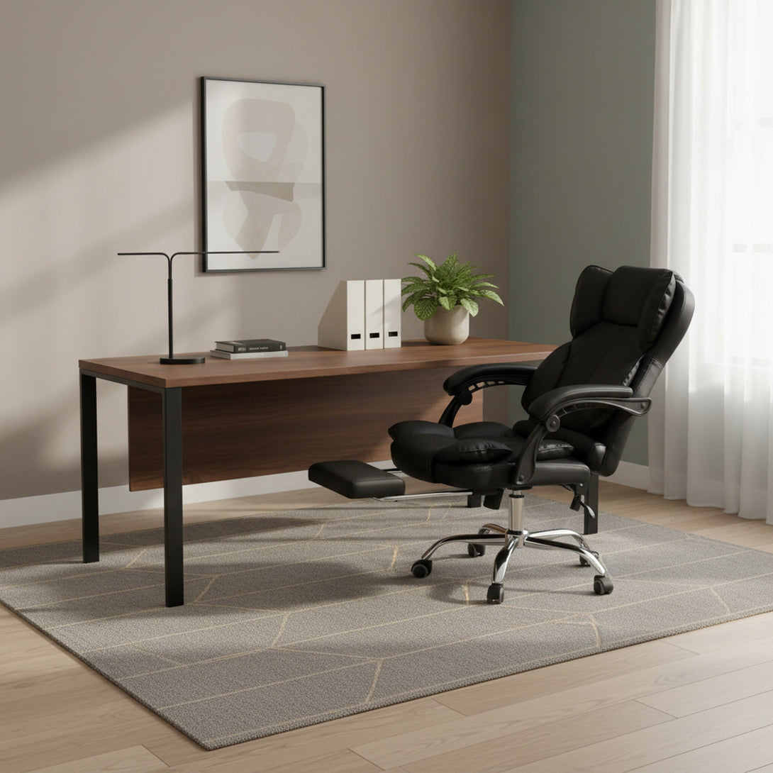 Paxton Office Chair with Footrest - Black